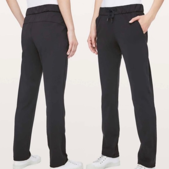 lululemon athletica Pants - LULULEMON Black on the fly jogger pants Size 6